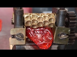 Making Strawberry Candies Using a Victorian-era Candy Machine
