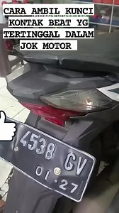 Cara ambil kunci kontak Honda beat yg tertinggal dalam jok motor 🛵 | Kursus Mengemudi Mobil 'Dinamika'