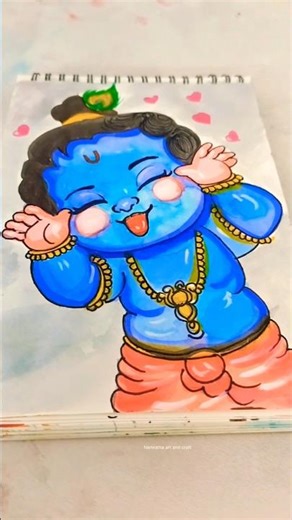 Tutorial 💕 Baby Krishna Drawing 🦚 | Super Cute Art That Will Melt Your Heart 💖