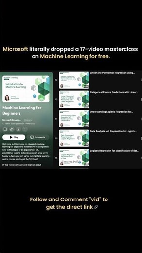 Machine Learning from scratch #ai #machinelearning #coding #softwareengineer #microsoft