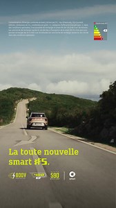 590km d’autonomie. Voyagez toujours plus loin. La smart #5 a été créée pour la liberté. Évadez-vous au volant de la smart #5. smart #5: Consommation d'énergie combinée en kWh/100 km (WLTP) : 18,4 (Pro /Premium), 18,5 (Pro), 19,9 (BRABUS/Pulse/Summit Edition) ; émissions de CO2 combinées en g/km : 0 ; catégorie d'efficacité énergétique: C. | smart