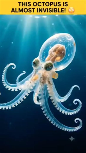 This Octopus Is Almost INVISIBLE! 🐙👻 #science