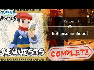 Pokemon Legends Arceus Request 8 Walkthrough "Bothersome Bidoof" How To Unlock & 3 Bidoof Locations