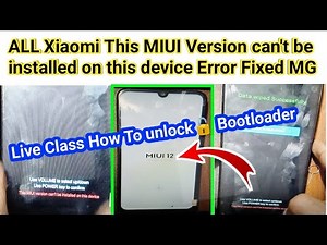 All Redmi This miui version can't be installed on this device Problem Fix | bootloader unlock xiaomi