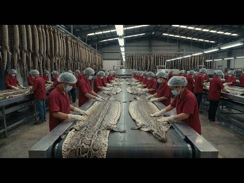 Inside the Python Leather Factory – (Full Process) Ultra-Luxury Jackets Made