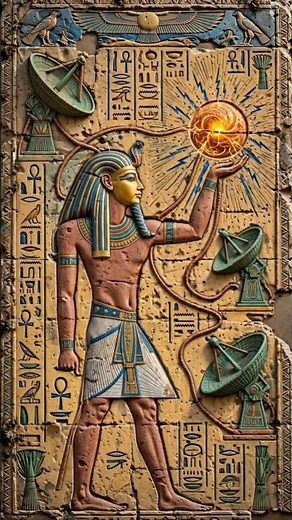 The Sun Keeper: Pharaoh Holding Cosmic Power ☀️👑 #viral #mystery #history