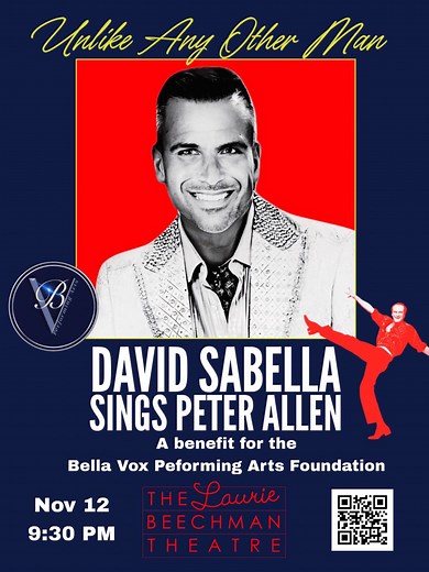 *****🎶 24 HOUR FLASH SALE 🎶****** 2-4-1 (50% off) WITH THIS CODE “SABELLA241” And the LIVESTREAM is just $25 and you can choose LIVE viewing OR 3 day ON DEMAND Access!!! WHAT?? Who knew that was a thing??? JOIN Mark Hartman and I LIVE, ONLINE or ON DEMAND!! https://www.showclix.com/event/lbt25-David-Sabella-Sings-Peter-Allen Chicago The Musical Bella Vox Performing Arts Foundation David Sabella The Laurie Beechman Theatre The Music & Magic of Peter Allen Chicago Cabaret Professionals | David S