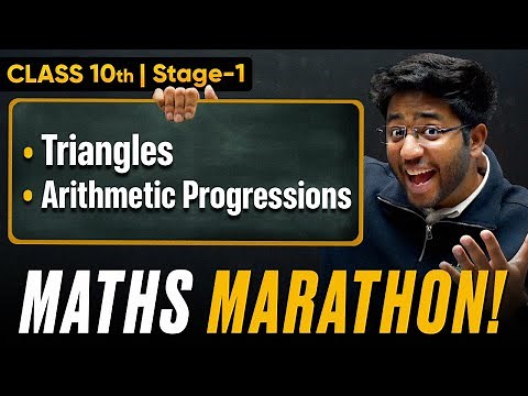 Class 10th Maths Maha Marathon - Triangles & Arithmetic Progressions 🔥 | Shobhit Nirwan
