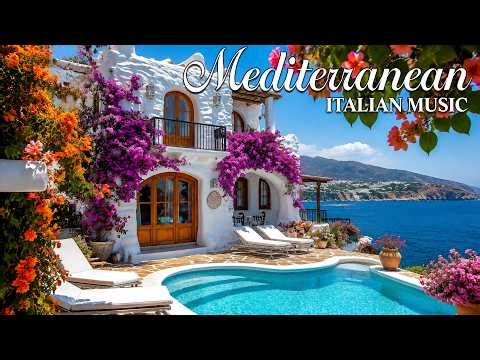 Italian Mediterranean Guitar Music 🎶 2+ Hours Scenic Coastal Relaxation 4K