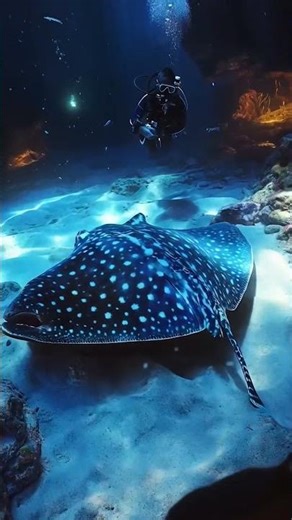 Diver Captures Unbelievable Giant Fish On Camera Rare Ocean Moment #DeepSea #GiantFish #Viral