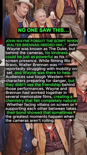 JOHN WAYNE FORGOT THE SCRIPT WHEN WALTER BRENNAN NEEDED HIM… 😳 #shorts