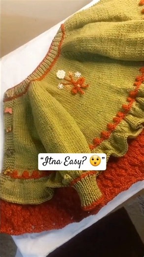Knitting Baby Frock with Double Frill | Easy & Stylish Design#shorts #uniqueknittingpk
