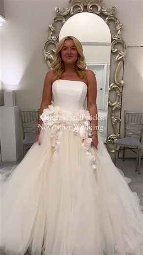 Kleinfeld Bridal on Instagram: "November weddings are all about cozy romance and elegant details — and no one knows that better than our Kleinfeld team. Our stylists curated their top picks for brides walking down the aisle this month, blending seasonal inspiration with the timeless beauty we’re known for. Whether you’re dreaming in lace, satin, or something with a little extra shimmer, these staff favorites are here to make your fall wedding feel uniquely yours. 🍁🤍 . . . . . . #Kleinfeld #Kle
