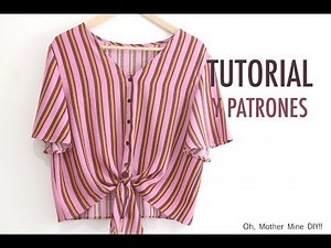 Patrones blusa anudada mujer (gratis en varias tallas)