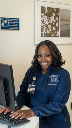 Meet April Addison, RN, OCN — a compassionate nurse at Emory Buford Infusion Clinic whose own cancer journey inspires the hope she brings to every patient she cares for. #storiesofnurses #oncologynursingmonth #nursing | Emory Healthcare