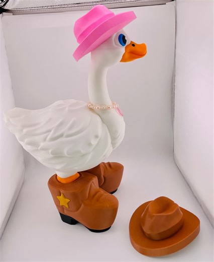 Cowboy Boots & Cowboy Hat Goose Gear for Porch Goose - 3D model by FunFam3D on Thangs