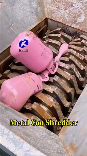 Powerful Metal Can Shredder in Action! | Double Shaft Crusher Machine