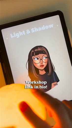 Hradini Parikh | Illustrator | Procreate tips & Workshops | Same face, different light ✨🌟✍️ Just changing where the light comes from can completely change how a face looks. If colouring faces feels... | Instagram