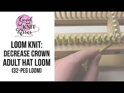 Adult Hat Loom Decrease Crown 36 Peg Round Loom with CC