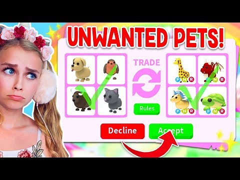 TRADING *UNWANTED* PETS ONLY In Adopt Me.. (Roblox)