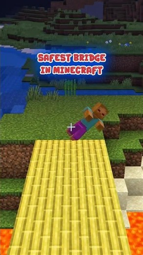 ⛏️💎⚒️ SAFEST BRIDGE in Minecraft 🌉 #minecraft #minecraftbuilding #minecraftbridge