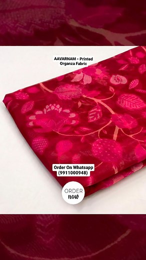 Order On Whatsapp (9911000948) AAVARNAM - Printed Organza Fabric #fabrics #fabric #fabricstore #organzafabric #printedorganza #fabricforgowns #fabricfordress #aavarnambyrenuonline #dressfabric #gownfabric #westerndressfabric #fabricforsaree #fabricforsarees #kurtifabric #suitfabric #suitfabrics #newarrivals Code : UKKNF44 | Aavarnam by Renu | Facebook
