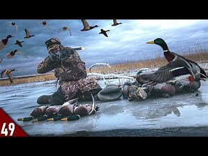 MALLARDS Dumping into an ICE HOLE! | 28 Gauge Solo Duck Hunt 2022