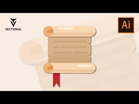 How to draw Old paper scroll in Adobe Illustrator