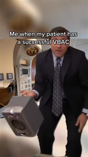 21K views · 200 reactions | Me when my patient has a successful VBAC 擄櫓VBAC stands for v*ginal birth after a c-section #laboranddeliverynurse #nurse #newmom #momtobe #baby #newborn #csection #vbac #labourandbirth #childbirth #registerednurse #vbacbaby #vbacsuccess #doula #mifwife #momtobe #pregnant #pregnancy | Nurse Sydney | Facebook