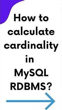 Cardinality in database | What is cardinality in database?