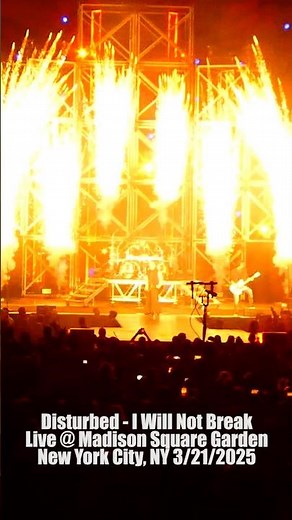 Disturbed perform new single I Will Not Break at The Garden NYC 2025 #disturbed #concert #livemusic
