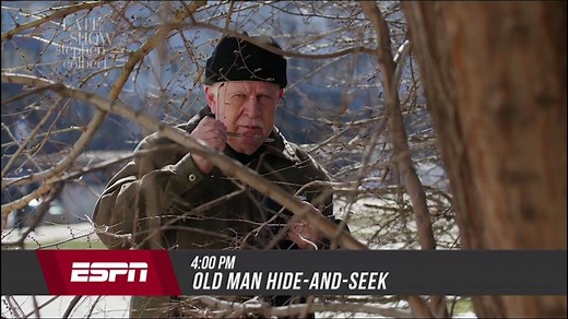 33K views · 521 reactions | The cable sports network is coming up with every idea possible to fill their programming calendar now that nearly all sports seasons are on hold due to social distancing rules. | The Late Show with Stephen Colbert | Facebook