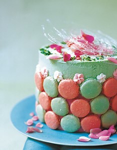 Vacherin pistache, framboise et macarons pour 4 personnes - Recettes - Elle à Table