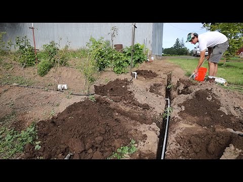 Running Water Lines to the Barn and Garden