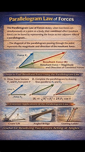 Master the Parallelogram Law of Forces #education #physics
