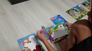 Just Smarty Preschool Puzzles for Toddlers 1-3 Set of 2 | Fun Shapes 5 Pieces Kitten and 4 Pieces Puppy Toys with Tray for Kids Ages 1-3 | Best Educational Puzzles for Kids Level 1