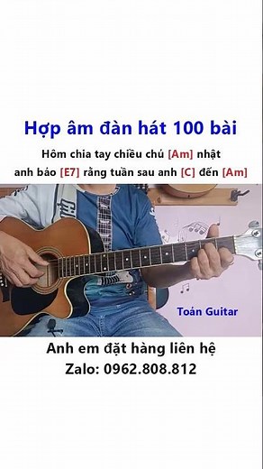 Điệu Bolero cho người mới bắt đầu tự học Guitar đêm hát - Sách hợp âm đệm hát 100 ca khúc