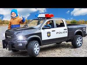 Bruder Dodge Ram Police caught intruder on Red Pickup Truck