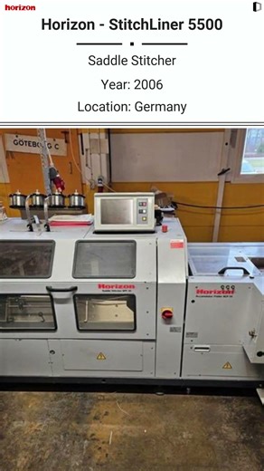 🔹 Machine for Sale – Horizon StitchLiner 5500 Saddle Stitcher @Machinedalal