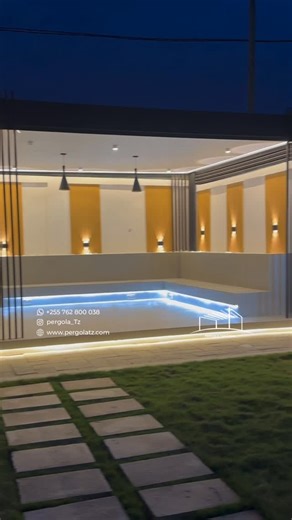 PARKING SHADES & PERGOLAS on Instagram: "Kazi inaongea … Stage ✅ Pergola installation✅ Tiles installation ✅ Lighting ✅ Call/whatsapp -0762 800 038 📍Kijitonyama, Salma kikwete road."