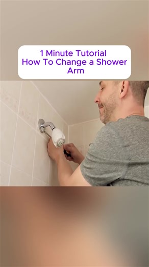 1 Minute Tutorial How To Change a Shower Arm####tip ##plumbing #easy #build
