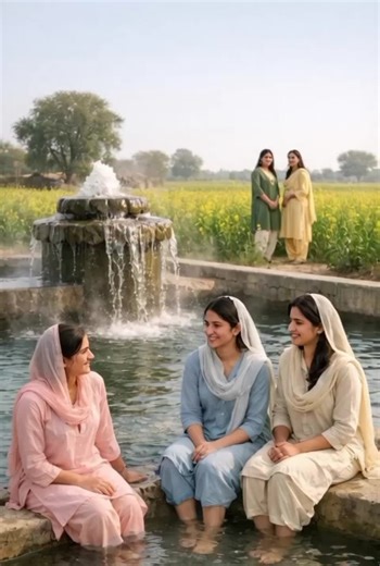 village life #girl #zeshanrokhri#viralsong #tubwell #punjab