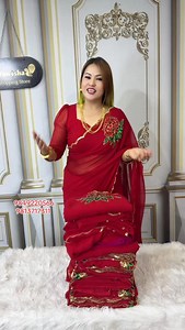 2.6K views · 4K reactions | Beautiful Laligurans handwork Georgette Sharee with blouse ❤️ Teej Special Sharee ❤️ Please DM for order  9849220566 9813717311 ✅ Delivery all over Nepal and abroad Shipping ✈️ #instagramreels #donishashoppingstore #facebookreels #viralvideos #onlineshoppingnepal #fyp #goviral #Teej #teejsharee | Donisha Shopping Store | Facebook