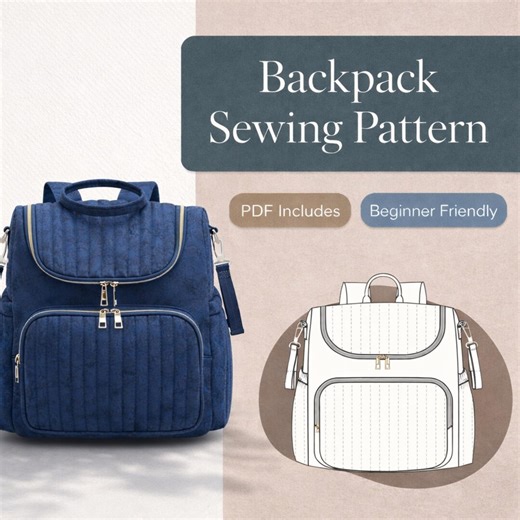 Backpack Sewing Pattern PDF | Beginner Diaper Backpack Pattern | Easy Bag Sewing Pattern | Instant Download - Etsy
