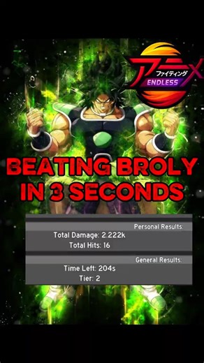 Anime fighting simulator endless beating broly in 3 seconds #afse #roblox