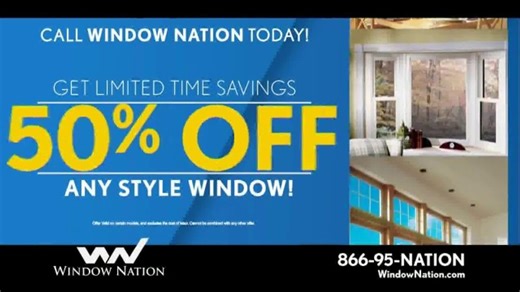 Window Nation TV Spot, 'Get Limited Time Savings: 50% Off Any Style'
