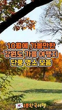 Gangwon-do Fall Foliage Destinations to Visit in October | Domestic Travel Recommendations, Place...