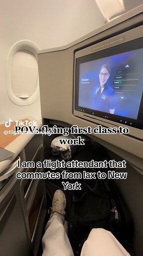 What its like to fly first class to work #travel #newyork #traveltips #lax