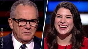 Two faces captured in a split screen showing genuine emotion and human connection