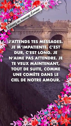 J'attends tes messages • Des mots doux et des bisous 💋